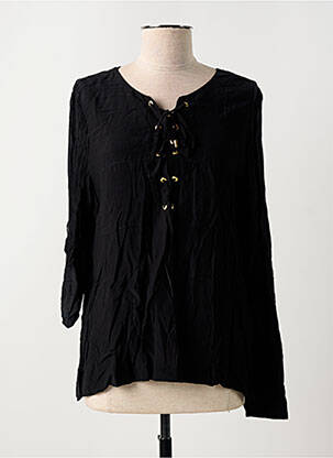 Blouse col rond manches longues noir SINEQUANONE femme