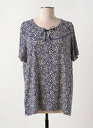 Top imprimé fantaisie manches courtes bleu BAGORAZ femme