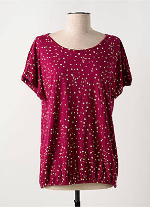 Top imprimé fantaisie manches courtes violet CECIL femme
