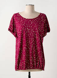 Top imprimé fantaisie manches courtes violet CECIL femme