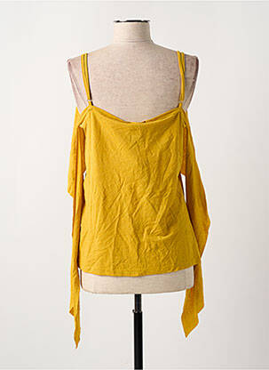 Top coupe fluide fines bretelles jaune RINASCIMENTO femme