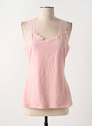 Top coupe cintrée fines bretelles rose clair SMASH! femme