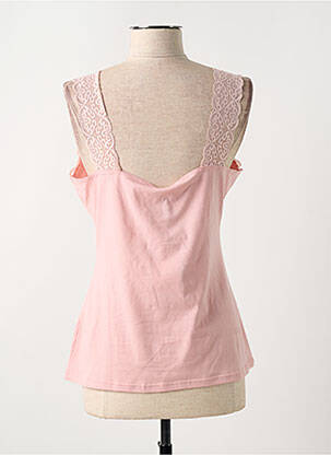Top coupe cintrée fines bretelles rose clair SMASH! femme