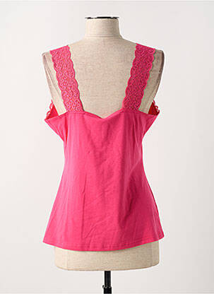 Top coupe cintrée fines bretelles rose SMASH! femme