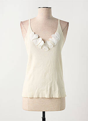 Top coupe cintrée fines bretelles blanc MOLLY BRACKEN femme