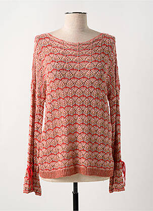 Pull col rond manches longues rouge RINASCIMENTO femme
