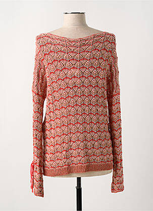 Pull col rond manches longues rouge RINASCIMENTO femme