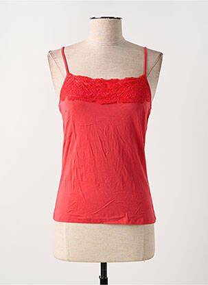 T-shirt coupe cintrée fines bretelles rouge ANA SOUSA femme