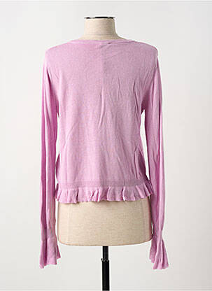 Gilet manches longues fermeture boutonnée sur le devant violet ANA SOUSA femme