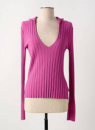 Pull coupe cintrée manches longues violet RINASCIMENTO femme
