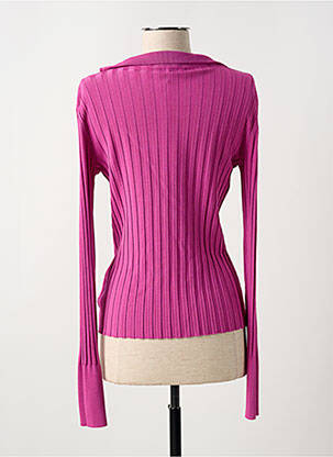 Pull coupe cintrée manches longues violet RINASCIMENTO femme
