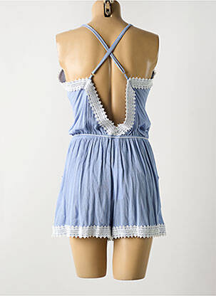 Combishort coupe fluide fines bretelles bleu MOLLY BRACKEN femme
