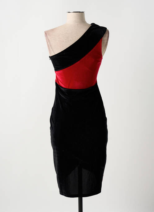 Robe mi-longue imprimé fantaisie fines bretelles noir SMASH! femme