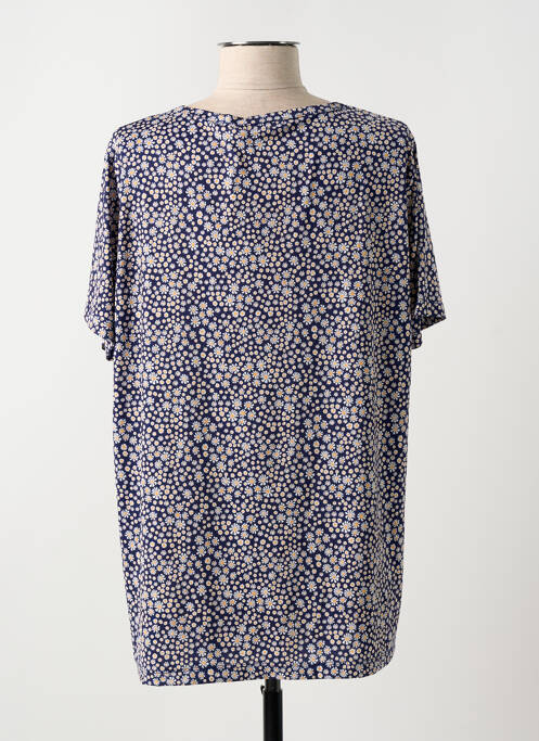 Top imprimé fantaisie manches courtes bleu BAGORAZ femme