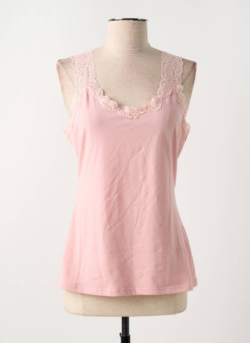 Top coupe cintrée fines bretelles rose clair SMASH! femme