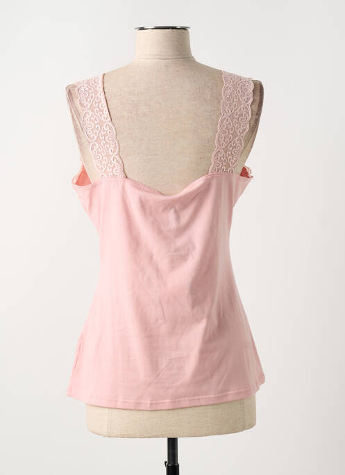 Top coupe cintrée fines bretelles rose clair SMASH! femme