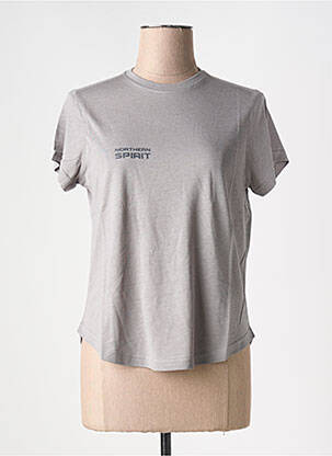 T-shirt sérigraphie manches courtes gris NORTHERN SPIRIT femme