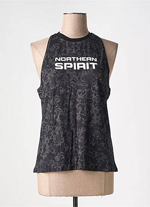 Débardeur sérigraphie sans manche noir NORTHERN SPIRIT femme