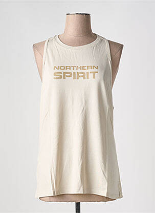 Débardeur sérigraphie sans manche beige NORTHERN SPIRIT femme
