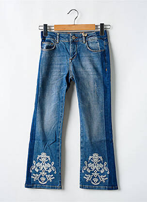 Pantacourt stretch taille normale bleu DESIGUAL femme