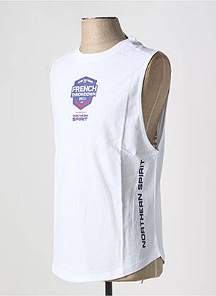 Débardeur coupe droite sans manche blanc NORTHERN SPIRIT homme