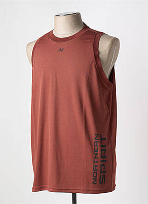 Débardeur coupe droite sans manche marron NORTHERN SPIRIT homme