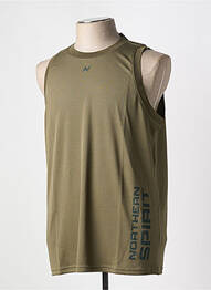 Débardeur coupe droite sans manche vert NORTHERN SPIRIT homme