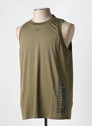 Débardeur coupe droite sans manche vert NORTHERN SPIRIT homme