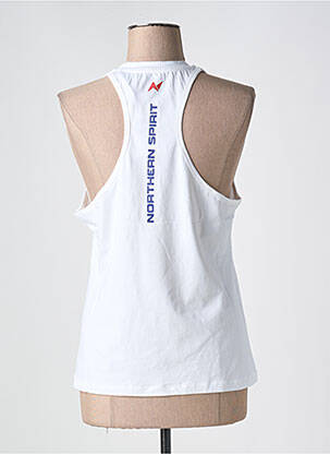 Débardeur sérigraphie sans manche blanc NORTHERN SPIRIT femme
