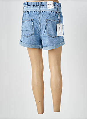 Short tissage denim taille haute bleu NINA CARTER femme