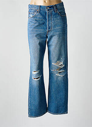 Jean coupe flare fermeture zippée sous rabat boutonné bleu LEVI'S femme