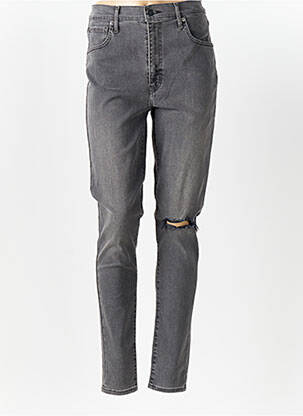 Jeans skinny effet usé délavé taille haute gris LEVI'S femme