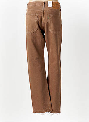 Jeans coupe droite fermeture zippée sous rabat boutonné taille normale marron LEVIS homme