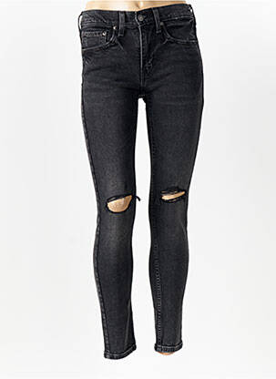 Jeans skinny effet usé délavé taille normale noir LEVI'S femme