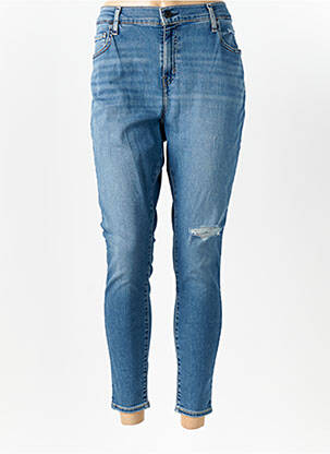 Jeans skinny effet usé délavé taille haute bleu LEVI'S femme
