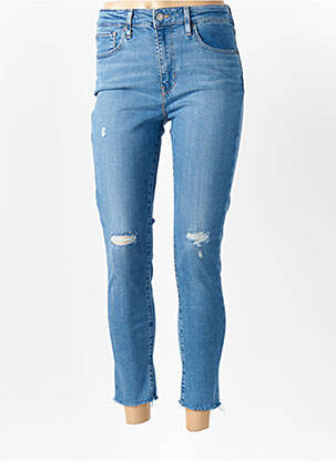 Jeans skinny effet usé délavé taille haute bleu LEVI'S femme
