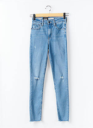 Jeans skinny effet usé délavé taille haute bleu LEVI'S femme