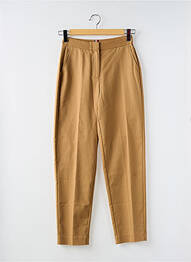 Pantalon chino tissage popeline taille normale marron TOMMY HILFIGER femme