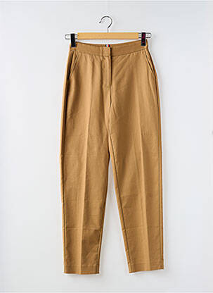 Pantalon chino tissage popeline taille normale marron TOMMY HILFIGER femme