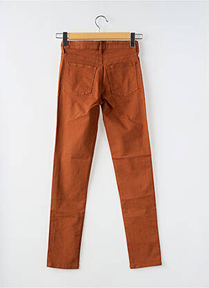 Pantalon slim tissage popeline taille normale marron COMPTOIR DES COTONNIERS femme