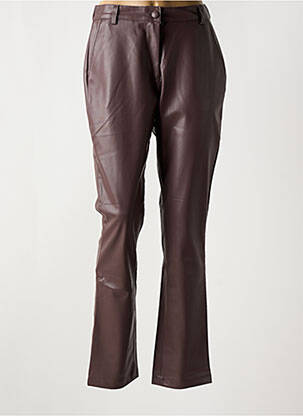 Pantalon slim taille élastique taille normale marron DAMART femme