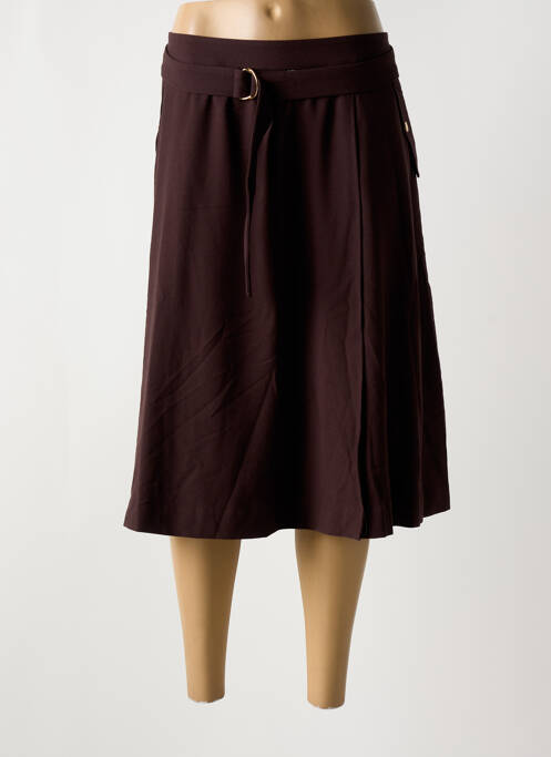 Jupe mi-longue stretch marron DAMART femme