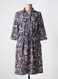 Robe mi-longue manches 3/4 manches 3/4 bleu DAMART femme