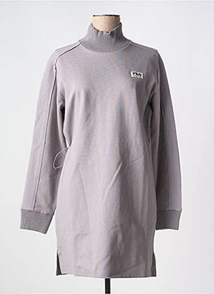 Robe pull coupe droite manches longues gris FILA femme