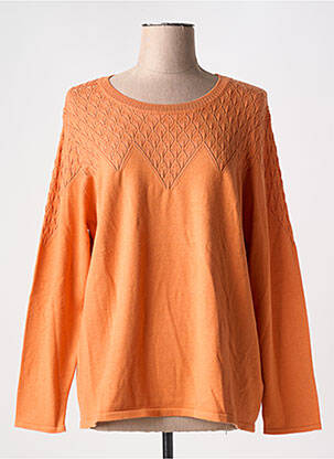 Pull coupe droite manches longues orange DAMART femme