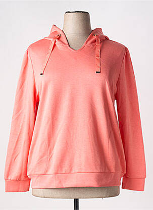 Sweat-shirt à capuche col v manches longues rose DAMART femme