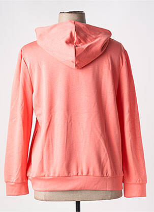 Sweat-shirt à capuche col v manches longues rose DAMART femme