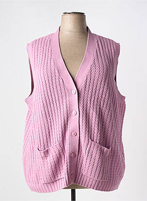 Gilet sans manche fermeture boutonnée sur le devant violet DAMART femme