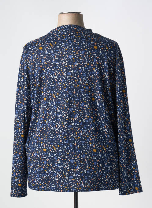Pull col roulé bleu DAMART pour femme