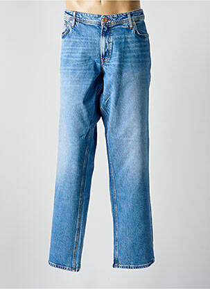 Jeans coupe droite fermeture zippée sous rabat boutonné taille normale bleu JACK & JONES homme